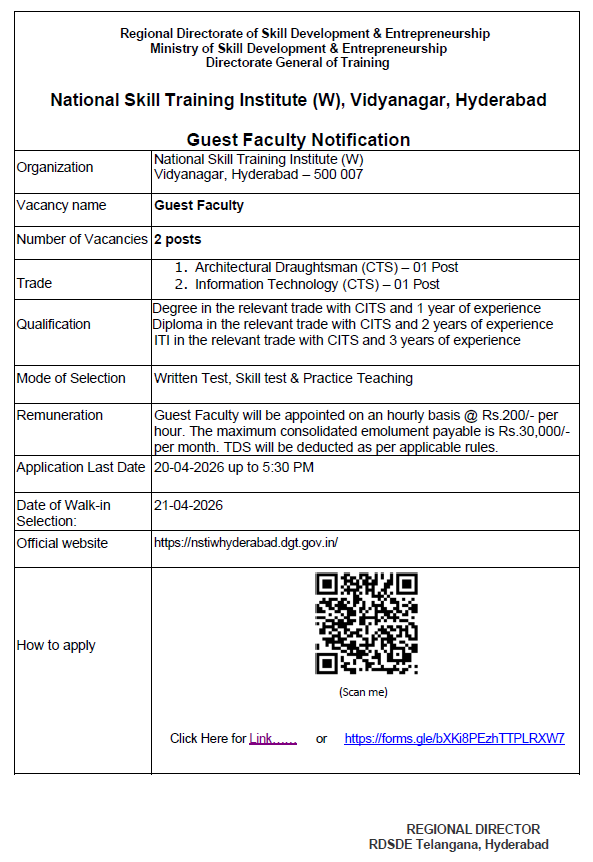 Guest Faculty Notification